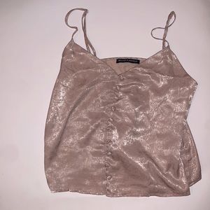 brandy melville pink satin tank